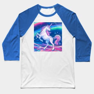 Unicorn and Rainbow Baseball T-Shirt